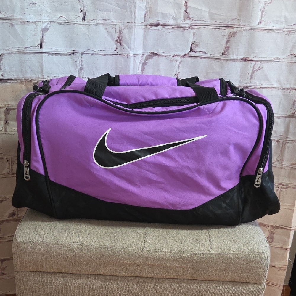 Nike Purple and Black Duffel Bag
